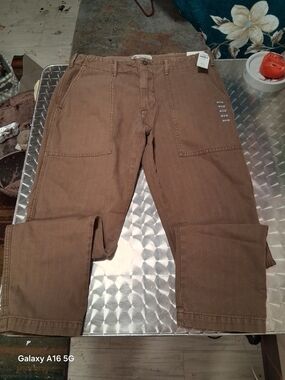 Brand New Abercrombie & Fitch 1892 Collection Brown Cargo Utility Pants